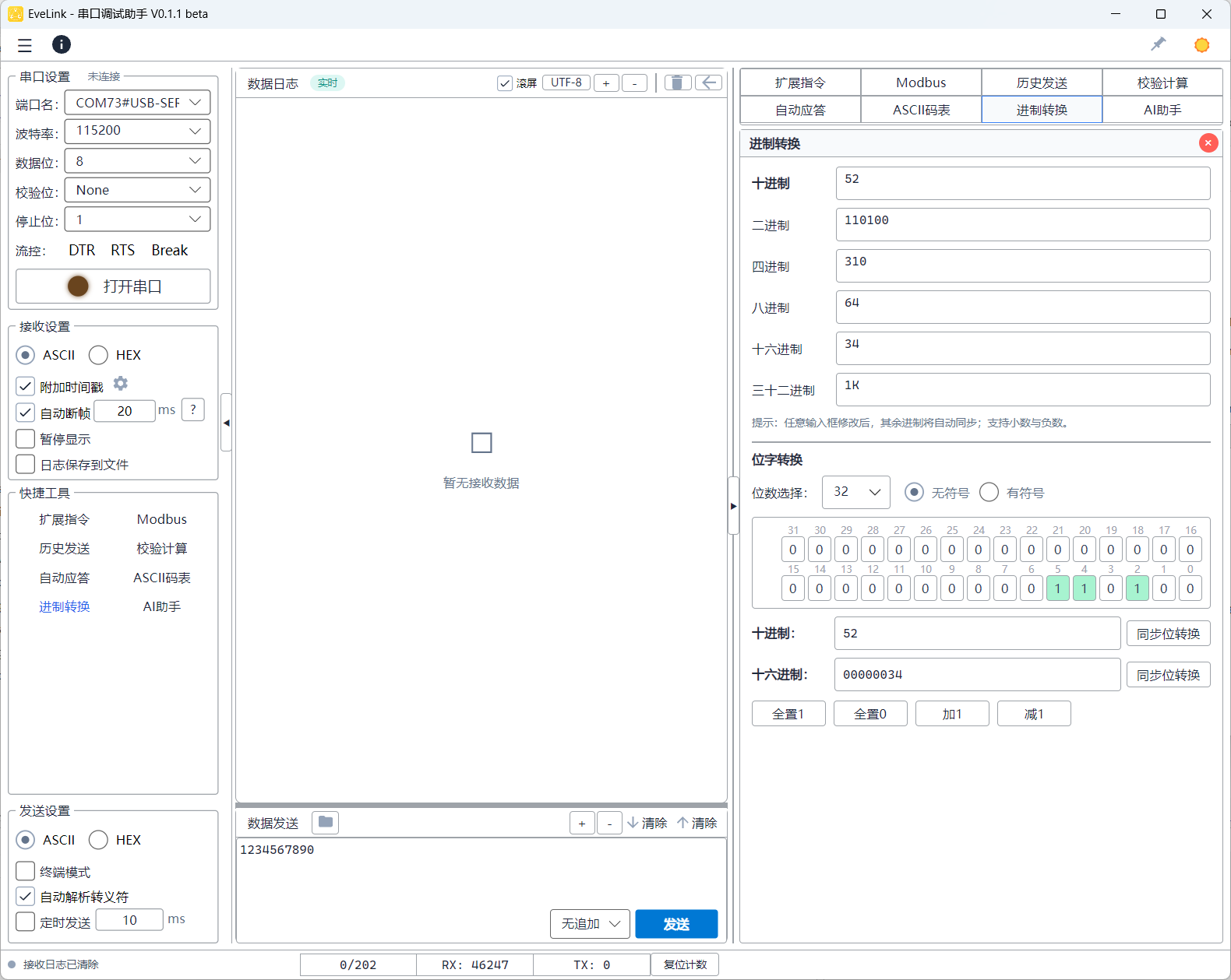 EveLink radix conversion tool